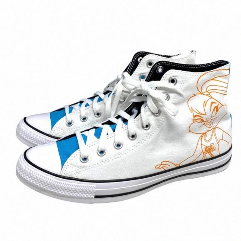 Converse Chuck Taylor High Top Canvas White 172514C-WHT/BLU Custom Sneakers Men - Picture 7 of 10